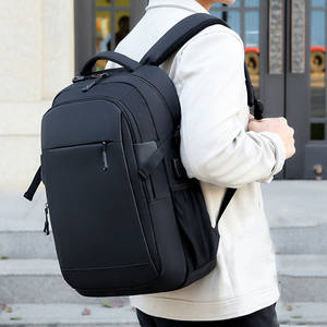 Unisex Casual Black Oxford Tasche <span class=keywords><strong>Laptop</strong></span> Rucksack Große Größe Wasserdicht & Outdoor Reisen mit USB & Kopfhörer Löcher für Studenten Männer - Product Image 3