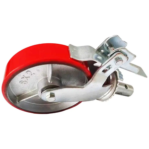ล้อเลื่อนปรับระดับได้สำหรับโครงเหล็ก ขนาด 5 6 8 นิ้ว PU/PE บนโครงเหล็ก - Product Image 2