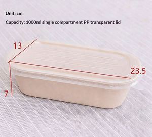 Compostable Biodegradable Paper-Based Food Box Eco-Friendly Candy Salad Packaging <b>Container</b> Plastic-Free for <b>Takeaway</b> Delivery - Product Image 4