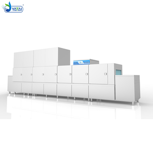 Lave-vaisselle professionnel commercial en acier inoxydable, équipement industriel à convoyeur avec double séchage, construction en acier inoxydable - Product Image 2