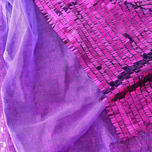 Vente en gros Rectangle en forme de couteau brodé en tissu à paillettes violettes pour <span class=keywords><strong>mariage</strong></span>-Chaussures de sac à dos Jupe courte Robe de soirée 3x9mm - Product Image 2