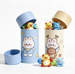 Custom Cartoon Printed Cylindrical Paper Tube Eco Friendly Packaging for Children Gifts and Stationery - Product Image 2