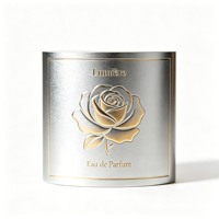 Étiquette autocollante en métal aluminium 3D gaufré de luxe personnalisée, logo privé, étiquette carrée pour flacon de parfum, pour emballage de cosmétiques et de parfums