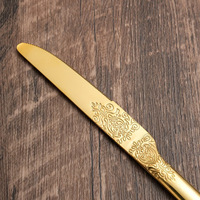 Ensemble de couverts en acier inoxydable de 20 pièces, motif gravé double face, polissage miroir, pour mariage, fête, passe au lave-vaisselle, réutilisable