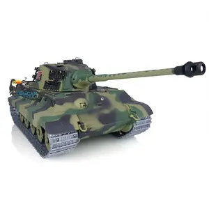Mainan 1/16 HENG panjang 7.0 Tank RC King Tiger Jerman ditingkatkan RTR