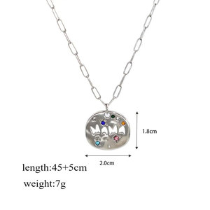 Delicado Collar con Colgante para Mujer, Chapado en Oro PVD de 14k y 18k, Acero Inoxidable 316L, Joyería para el Día de la Madre, Collar para Mamá - Product Image 6