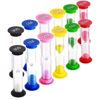 Mini minuteur de sable coloré unique en plastique pour enfants, idéal pour les jeux de société