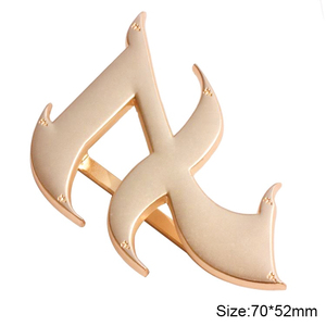 Logo con scritta personalizzata con fibbia di marca con nome di fusione in oro opaco cintura da uomo antica moderna - Product Image 2