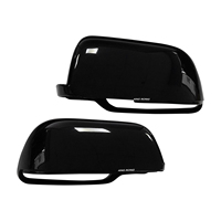 Cubierta de Espejo Retrovisor Lateral de Plástico ABS para VW Polo 9N Hatchback 02-05, Tapas de Espejo Retrovisor en Negro Imprimado, Izquierda y Derecha