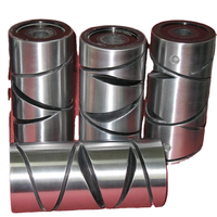 Accessoires pour machines à filer textile Bisland TEX : Tambour rainuré en alliage d'aluminium, Tambour à friction, Tambour de bobinage pour doublement de fil élasthanne