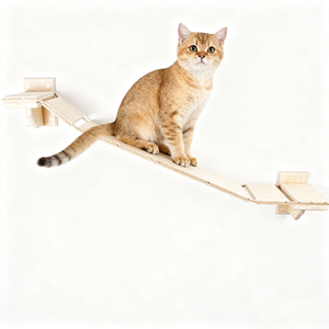 Étagères murales d'escalade de chat en bois moderne élégant intérieur <span class=keywords><strong>lits</strong></span> de chat muraux étagère pont meubles Carton emballé - Product Image 5