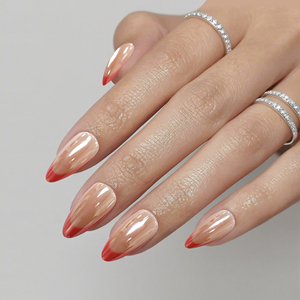 <span class=keywords><strong>Faux</strong></span> ongles roses brillants chromés haut de gamme, 30 pièces, 15 tailles, design français, couvrance totale, à <span class=keywords><strong>coller</strong></span> - Product Image 2