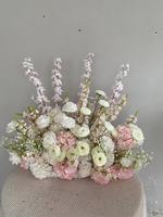 Orangefarbene und Rosa Blumen für Bühnendekoration, Florale Tischdekoration, Künstliche Blumenarrangements für Hochzeit und Babyparty-Hintergrund
