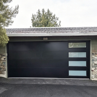 Puerta de Garaje Seccional Aislada Automática Residencial Moderna Personalizada de Fábrica China con Ventanas