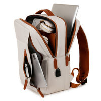 Sac à dos pour ordinateur portable unisexe, étanche, Oxford, avec logo personnalisé, pour étudiants, affaires, voyages, avec port USB, design tendance