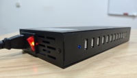 Chargeur 12 ports à charge rapide avec câbles 1-vers-4 pour recharge simultanée de 48 écouteurs, 20W, 2 heures de charge, modèle C48