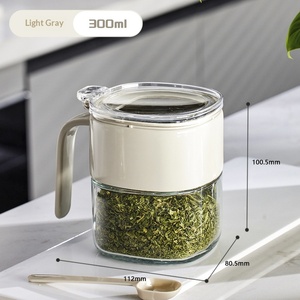 Light Luxury Glass Seasoning <b>Jar</b> Combination Set with Cover Modern Simplicity Design Sealed Kitchen Storage for Salt & MSG - Product Image 6