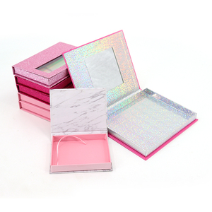 Cils de vison 3D de haute qualité, étiquettes personnalisées, faux cils vide, presse sur les ongles, boîte d'emballage, faux cils de 25mm avec fenêtre - Product Image 6