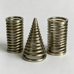 Ressorts de compression spirale de forme spéciale usinés avec précision CNC, petites ressorts métalliques industriels à bobine fermée de petit diamètre - Product Image 1