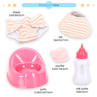 Vente en gros ODM 5 pièces accessoires de poupée personnalisés gratuits pour l'alimentation de bébé ensemble jouet poupée ensemble pour fille jouet usine de Chine
