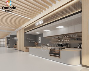 Muebles de panadería de madera de diseño moderno, diseño de interiores de cafetería con mostrador de té de burbujas, escaparate de barra de postres - Product Image 1