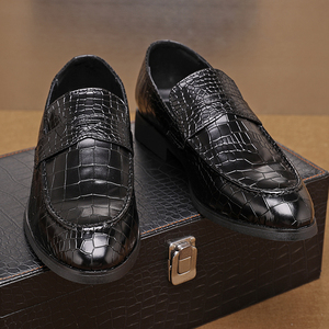 Zapatos Casuales Tipo Penny Loafers Talla 38-48, Elegantes Zapatos de Vestir para Hombre con Diseño de Cocodrilo en PU, Zapatos Oxford para Boda - Product Image 3