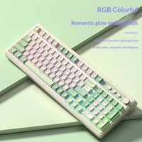 Clavier de jeu à membrane AULA S99PRO, nouveau, trois modes, rétroéclairage RVB, plastique, programmable, silencieux, clavier de bureau, logo personnalisé