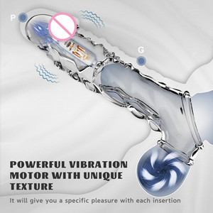 Pria transparan gigi Serigala bergetar kristal penutup lembut erotis pasangan mainan - Product Image 4