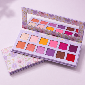 Paleta de Sombras de Ojos Mineral Impermeable de Larga Duración con Brillo, 12 Colores, Empaque Floral de Margaritas Púrpuras para <span class=keywords><strong>Maquillaje</strong></span> de Primavera - Product Image 1