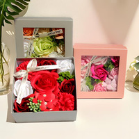 Offre Spéciale – Boîte de fleurs de savon artificielles en forme de rose, faites à la main, au toucher doux et naturel, cadeau créatif pour la fête des enseignants ou un anniversaire, surprise pour les meilleures amies