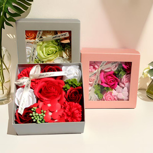 Regalo Fatto a Mano per la Festa degli Insegnanti o Compleanno, Scatola di Fiori di Sapone a Forma di Rosa Artificiale, Sorpresa per <span class=keywords><strong>Migliori</strong></span> Amici - Product Image 2