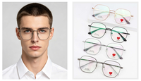 Montures de lunettes en alliage léger personnalisables, montures optiques minimalistes et tendance pour un usage quotidien décontracté et la vente au détail