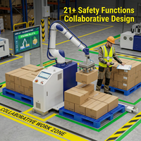 Robot de palettisation collaboratif en alliage d'aluminium et d'acier, charge utile de 17 kg, portée de 2047 mm, IP67, palettiseur de cartons, 9-13 pièces/min pour entrepôt