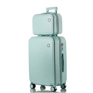 4-Piece Luxury Carry-On Luggage Set Two Hardside <b>Suitcases</b> Multi-directional Spinner Wheels Aluminum Polyester Cartoon - Product Image 1