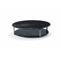 Table basse ronde de style américain personnalisée, de haute qualité, pour le salon, table basse moderne de luxe en marbre