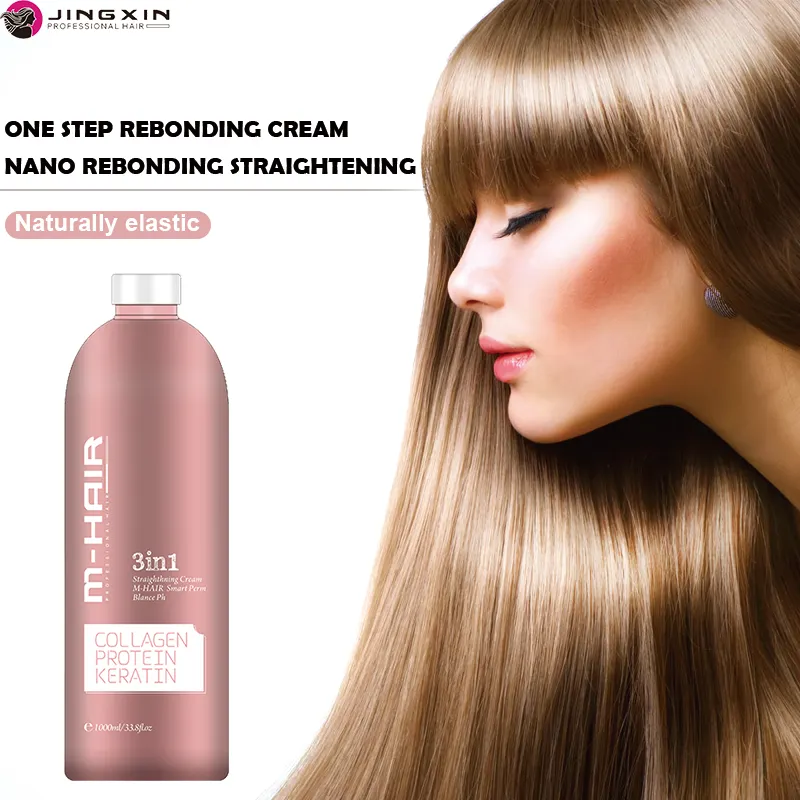 High quality Gold keratin collagen Permanent hair straightening cream hair relaxer aqua Nano hair rebonding straightening