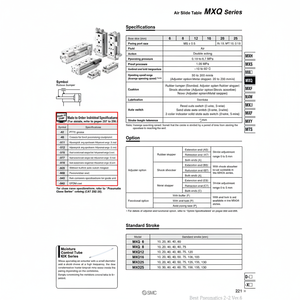 MXQ12L-30AT โต๊ะสไลด์ลมนิวเมติก SMC - Product Image 1