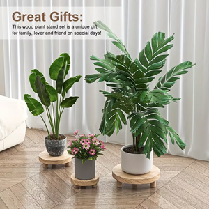 Supporto Versatile Moderno in Legno a Treppiede per Fiori, Bonsai, Piante, Base per Sgabello, Vassoio, Decorazione per Casa, <span class=keywords><strong>Cucina</strong></span>, Bagno, Scaffale Portaoggetti Facile da Montare - Product Image 6