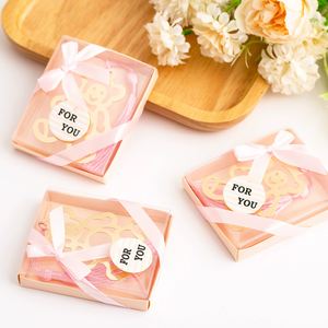 Adorabili decorazioni per bambini e bambine con segnalibri orsacchiotto Set di regali di ritorno amati per feste Baby Shower - Product Image 5