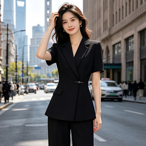 Traje Delgado Negro para Mujer, Traje Ejecutivo para Oficina, Recepción, Hotel, Catering, <span class=keywords><strong>Ropa</strong></span> <span class=keywords><strong>Formal</strong></span> de Trabajo - Product Image 5