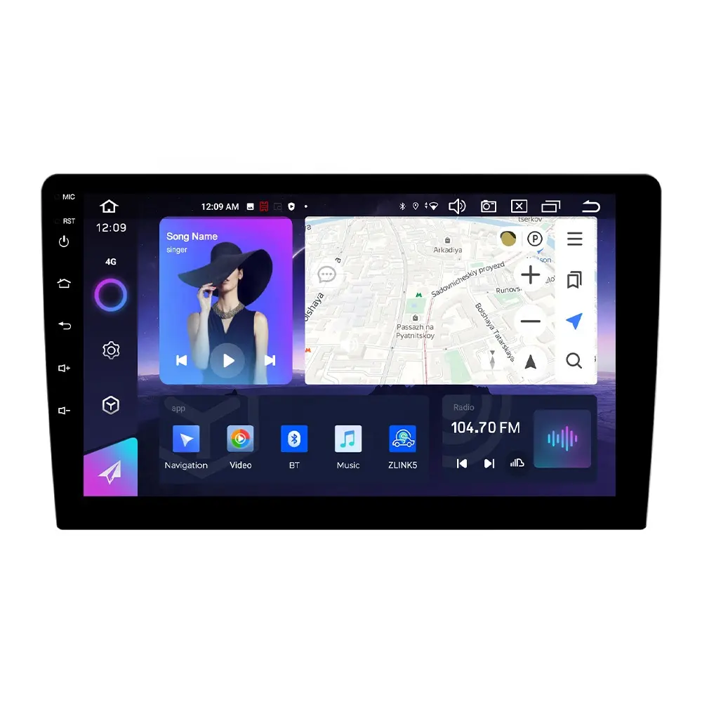 Navifly carro touch screen música android player para universal Honda Volkswagen Mazda Toyota GPS WIFI Rádio estéreo