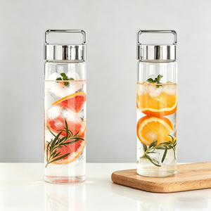 Bouteille d'eau en verre sans BPA, sûre pour les aliments, réutilisable, écologique, design durable, service pour la vente en gros et la promotion - Product Image 3