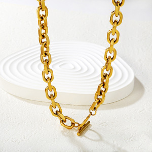 Men's Chunky Cuban Chain Necklace Stainless Steel OT Buckle Hip Hop Style Fashion Jewelry Leisure Gift Wearable Accessory - Product Image 2