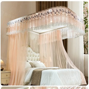 <span class=keywords><strong>Mosquitera</strong></span> avanzada con guía en forma de U <span class=keywords><strong>para</strong></span> uso doméstico, novedad 2026 <span class=keywords><strong>para</strong></span> dormitorio, sin soporte de instalación, riel grueso telescópico de suelo - Product Image 1
