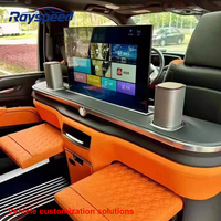 Cloison de séparation TV en cuir PU de luxe, personnalisée pour Vito W447 V Class Metris Sienna Hiace Escalade RS G008