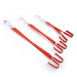 Spatule rouge, outil de raclage, pinces, barbecue, pinces longues, pinces pour le camping en plein air, outils ménagers - Product Image 6