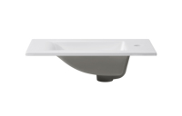 Lavabo Rectangular Moderno de Borde Delgado para Hotel, Escuela, Hospital, Villa - Lavabo de Cerámica Duradero con un Solo Orificio, Fácil Instalación