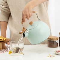 Bouilloire à thé sifflante en acier inoxydable 304 de haute qualité 2.5L avec fonctionnalités numériques et ensemble d'ustensiles de couvercle essentiel