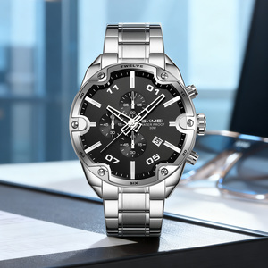 Reloj cronógrafo de negocios para hombre, de acero inoxidable, resistente al agua, de cuarzo, con ventana de fecha. - Product Image 1