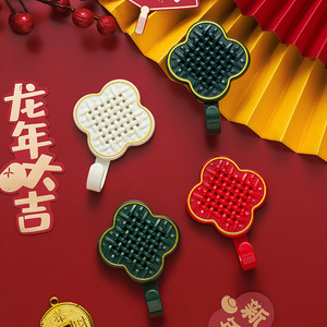 Chinese Knot Themed Hooks Self Adhesive Wall Mounted Single Hook White And Green For Door Or Wall Decoration - Product Image 2